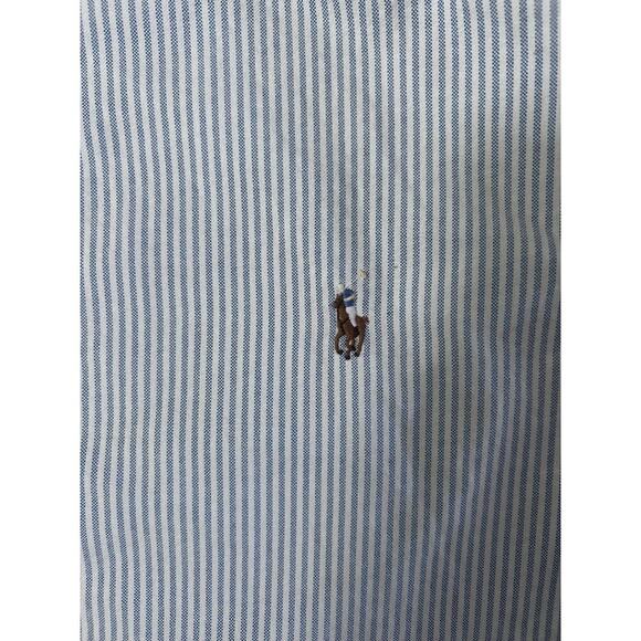 Polo Ralph Lauren Men’s Blue White Striped Button Up Shirt Long Sleeve Size XXL - Picture 3 of 9